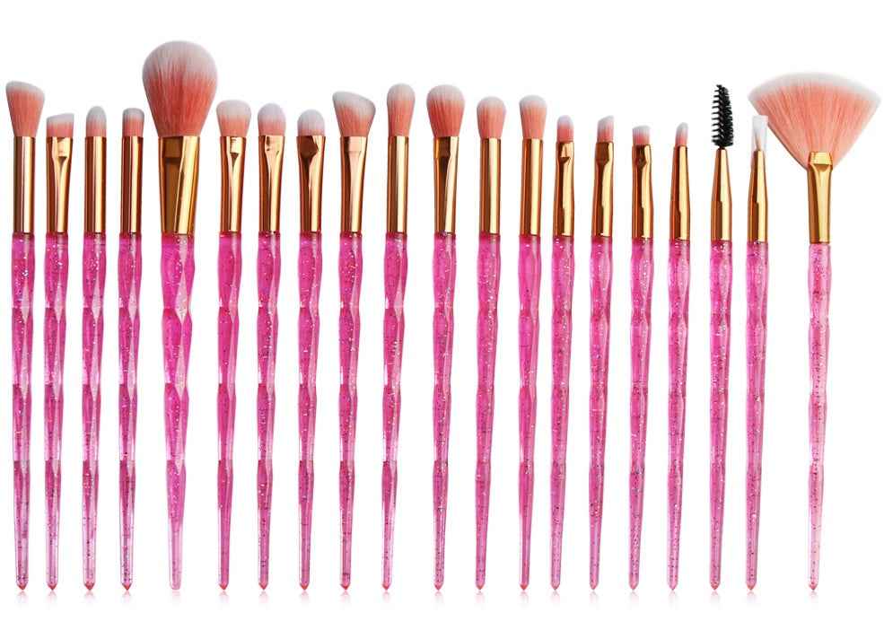 Diamond Makeup Brush Set (20 Pcs)
