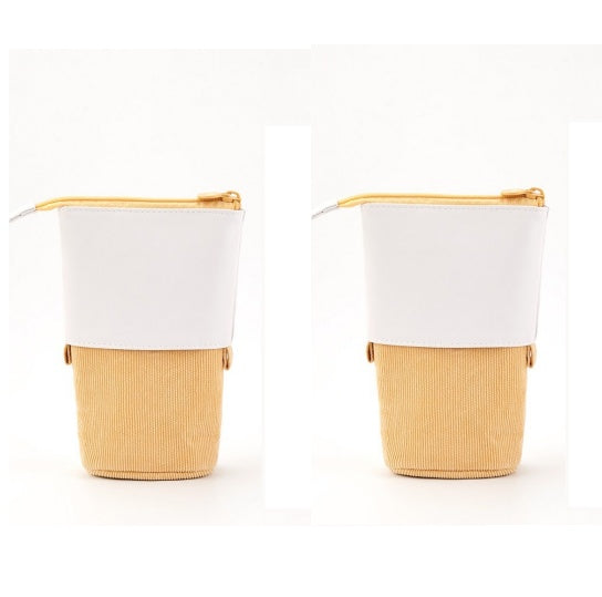 Multi-functional Creative Corduroy Retractable Pencil Case for Versatile Storage and Organization