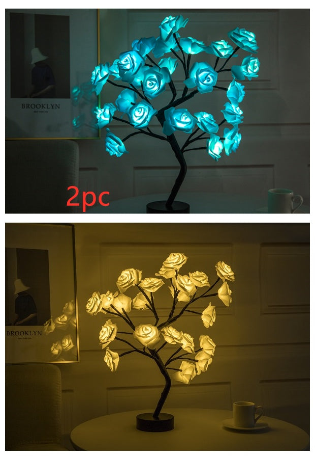 Rose Flower Lamp - USB Battery Operated LED Table Lamp