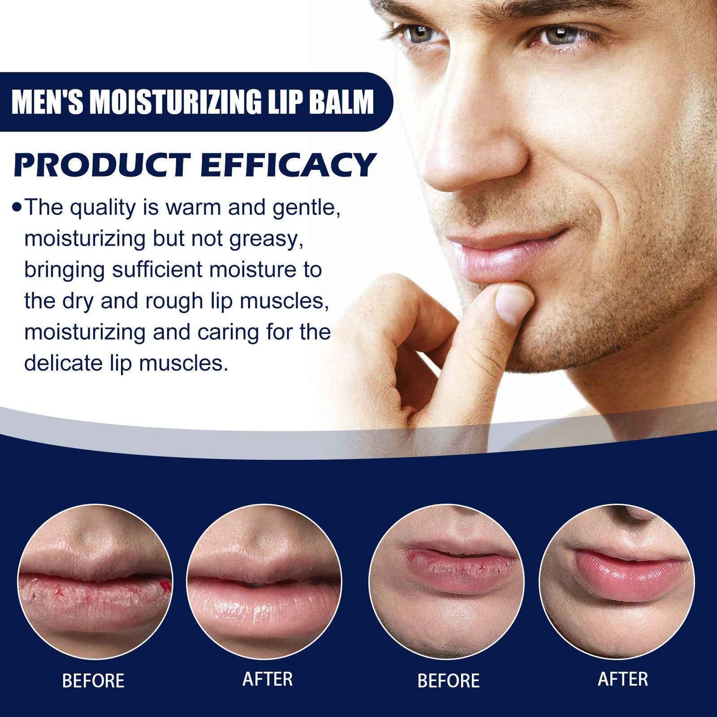 Men's Moisturizing Lip Balm Exfoliating Skin Anti-chapping Hydrating
