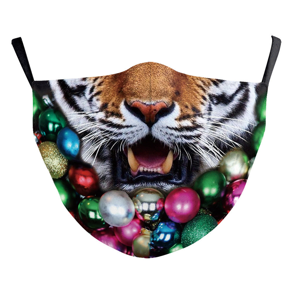 Christmas Beard Digital Printing Face Mask