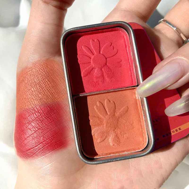 Matte Shimmer Two Colors Eyeshadow Tray