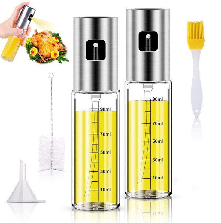 Stainless Steel Grill Kitchen Cooking Oil Spray Bottle