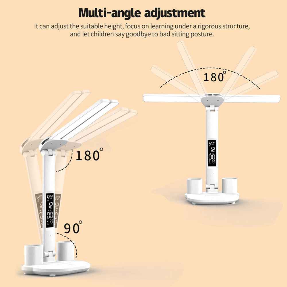 Multifunction LED Desk Lamp with Calendar & USB Touch Control - Mallora Shop