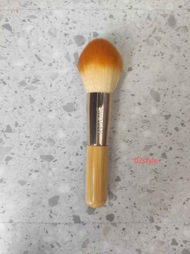 Wood Handle Facial Powder Makeup Round Brush