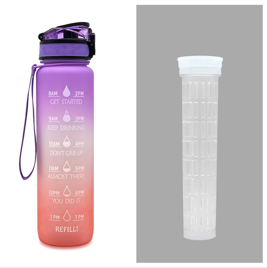 1L Motivational Water Bottle with Time Marker for Hydration Success - Mallora Shop