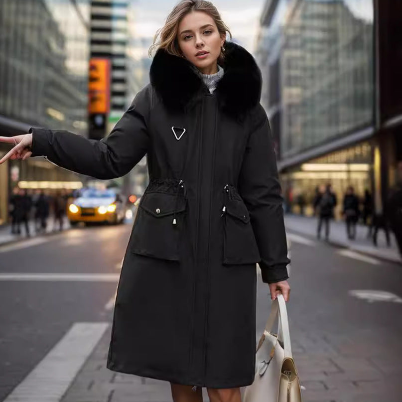 Parka Women's Overknee Long Cotton Coat Jacket Trench Coat