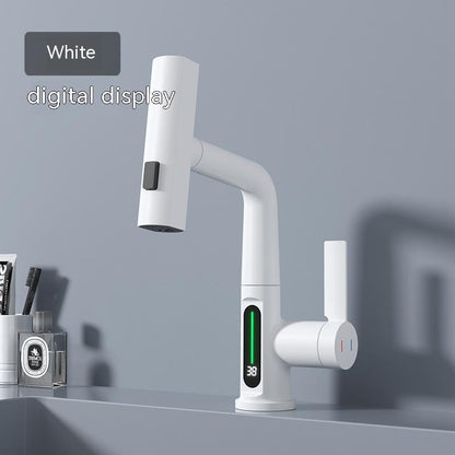 Intelligent Digital Display Pull-out Basin Faucet