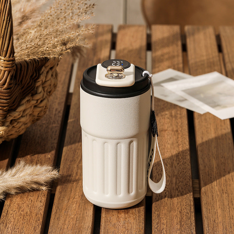 Smart Digital Thermal Bottle - 450ml Insulated Coffee Mug