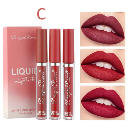 3 PCS Set Lip Lacquer Velvet Matte