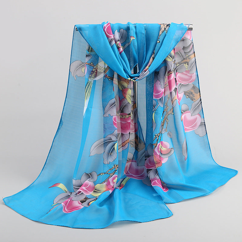 Magpie Primula Lady Chiffon Long Scarf Scarf