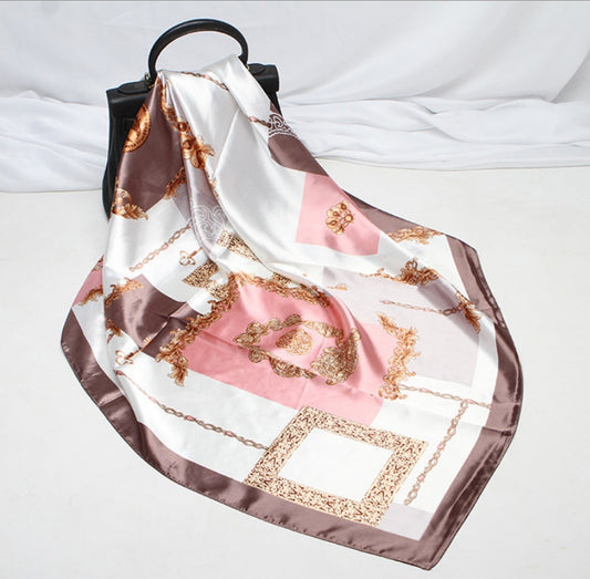 Digital Printed Square Silk Scarf