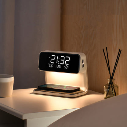 Creative 3 In 1 Bedside Lamp with Wireless Charging
