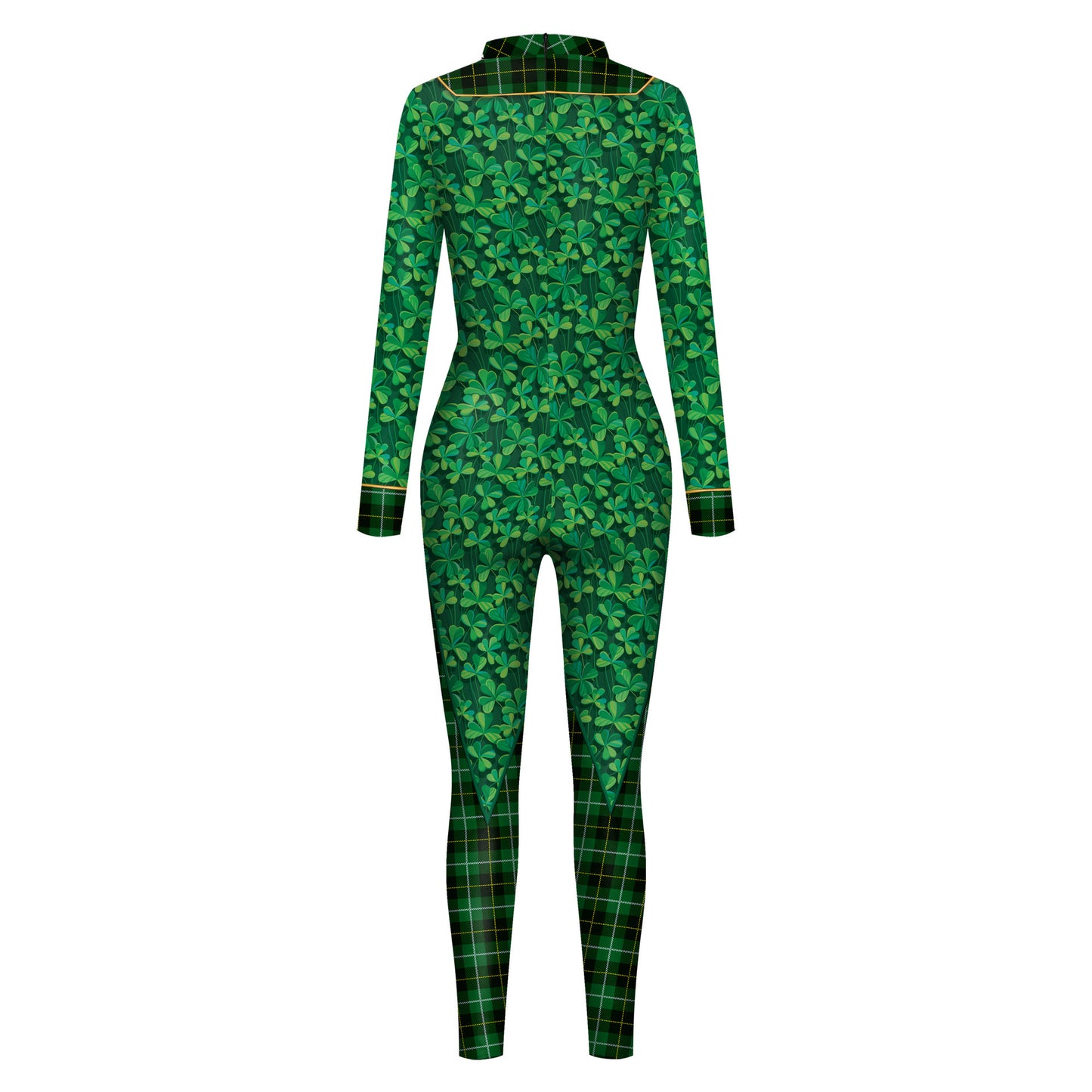 St. Patrick's Day Green Bow Digital Print Performance Dress