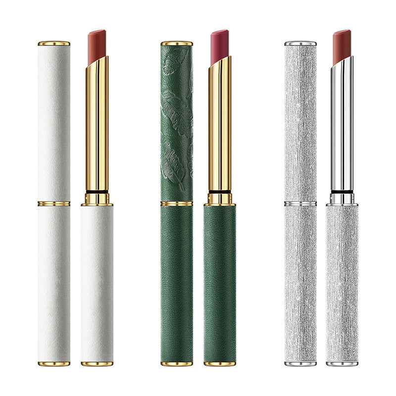 Thin Round Tube Matte Velvet No Smudge Lipstick