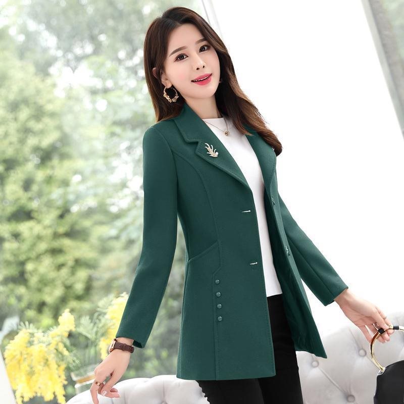 Woolen Coat Women's Short Slim Fit Slimming