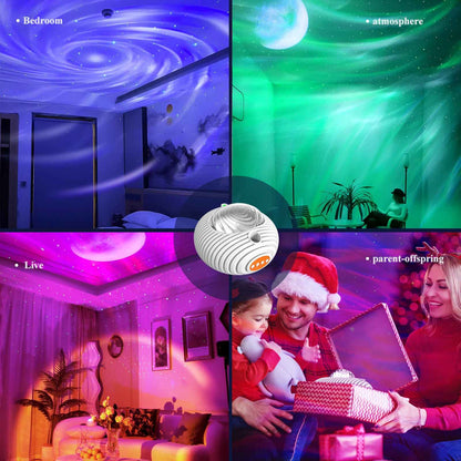 Double Effect Northern Lights Projector Lamp for a Stunning Starry Ambiance - Mallora Shop