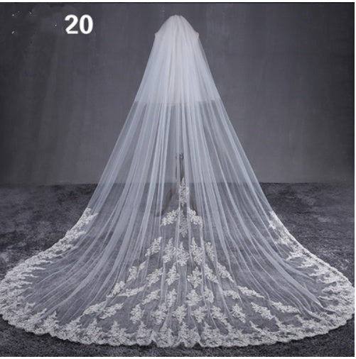 Bridal Wedding Long Tail Luxury Fairy Wedding Veil