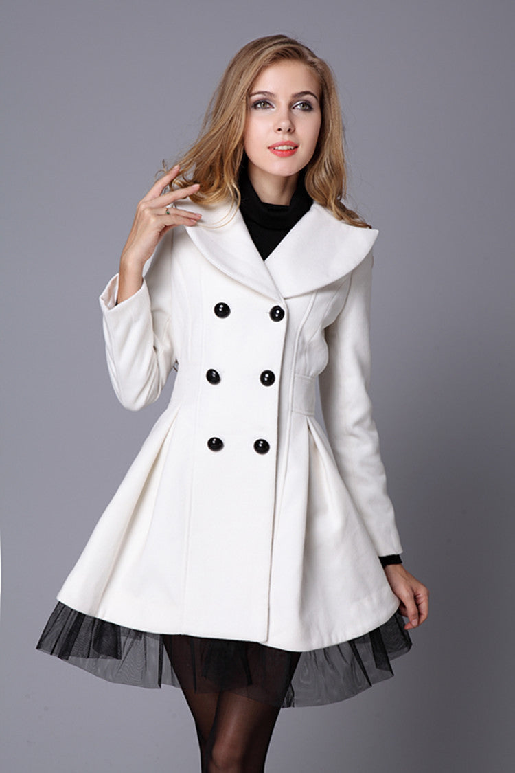 Women Mid-length Elegant Japanese Style Coat