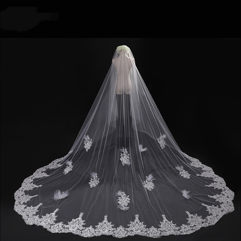 Bride Wedding Master Wedding Veil Long Long Tail