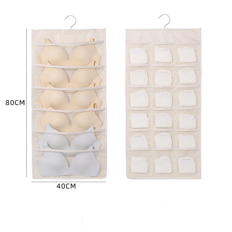 Double-Sided Hanging Bag for Underwear Storage
