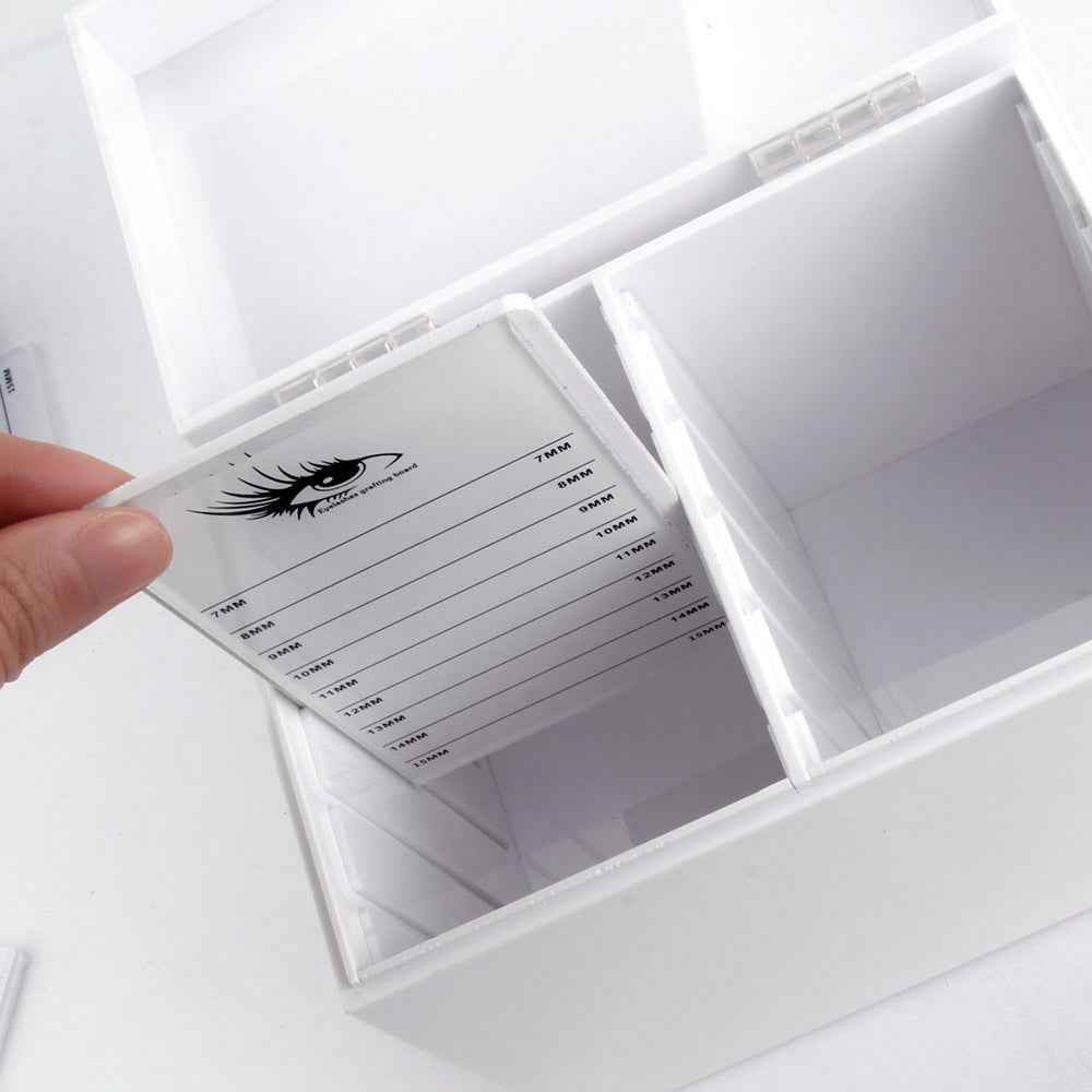 White Acrylic Eyelash Storage Box