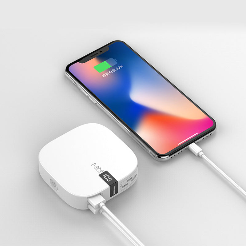 10000 mAh Mini Power Bank with Fast Input and Digital Display