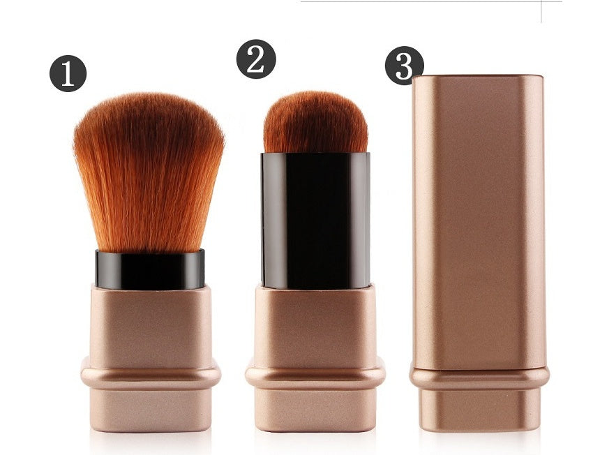 Portable Retractable Single Makeup Brush for On-the-Go Beauty