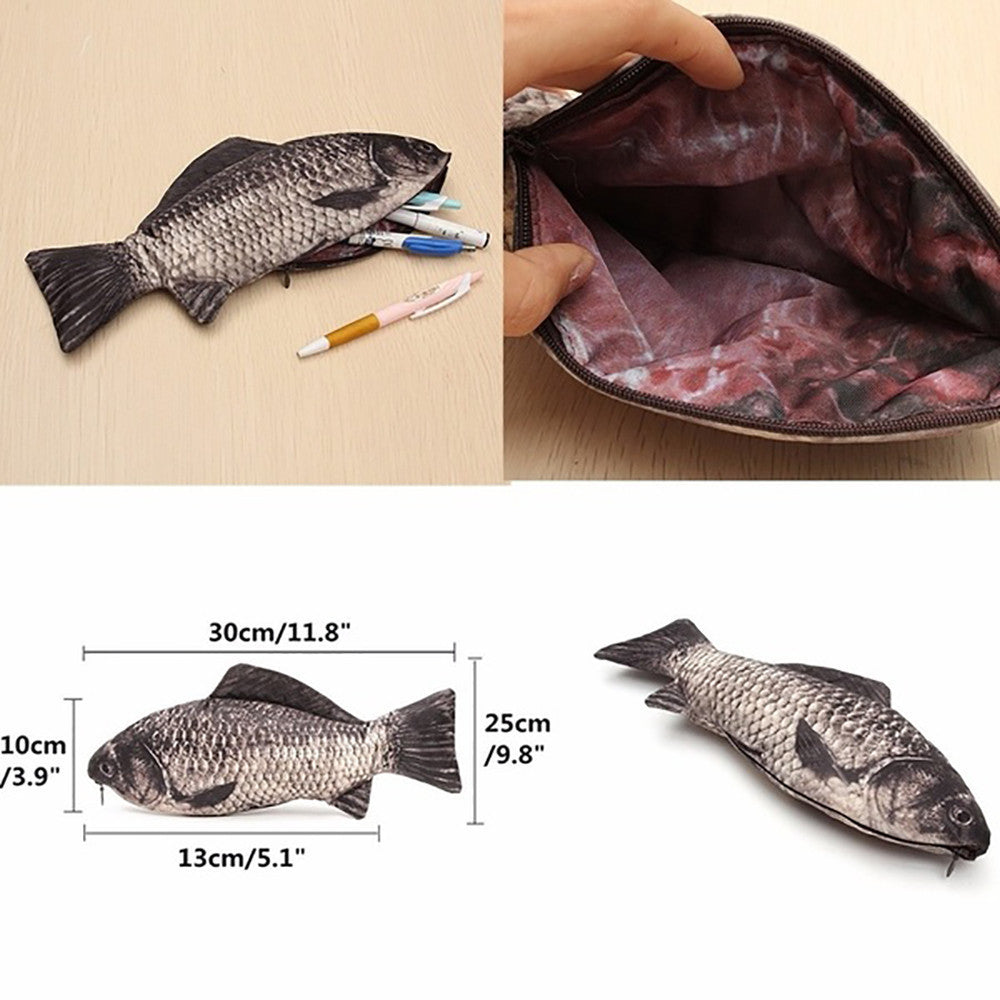 Cloth Large Capacity Crucian Carp Pencil Case