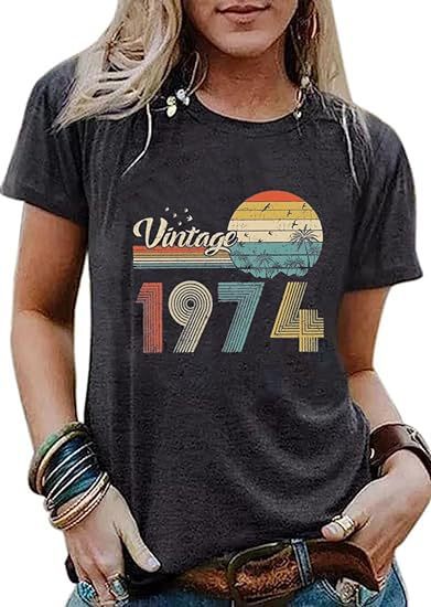 Vintage Women's Letter Vintage Print Party Top