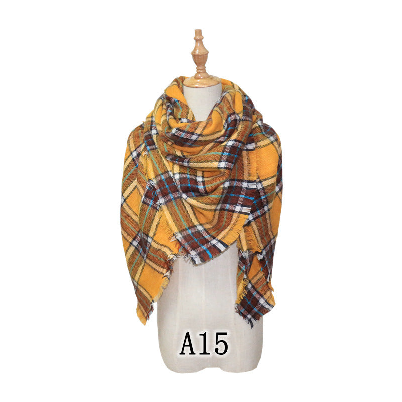 Colorful imitation cashmere check square