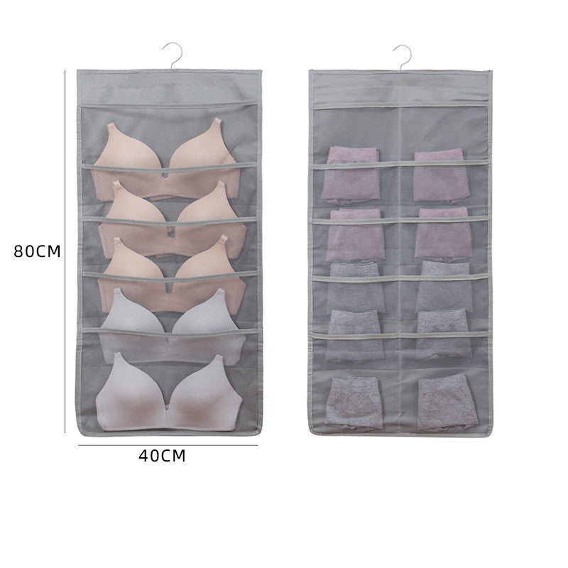 Double-Sided Hanging Bag for Underwear Storage