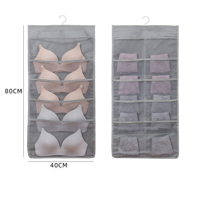 Double-Sided Hanging Bag for Underwear Storage