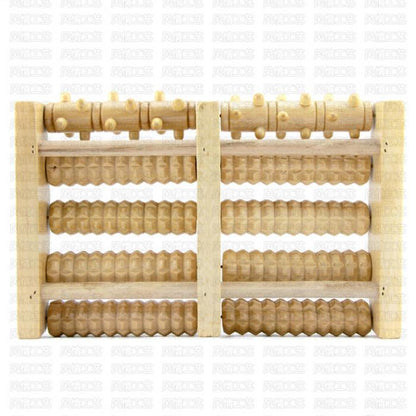 Dual Wooden Foot Massager Roller for Plantar Fasciitis Relief