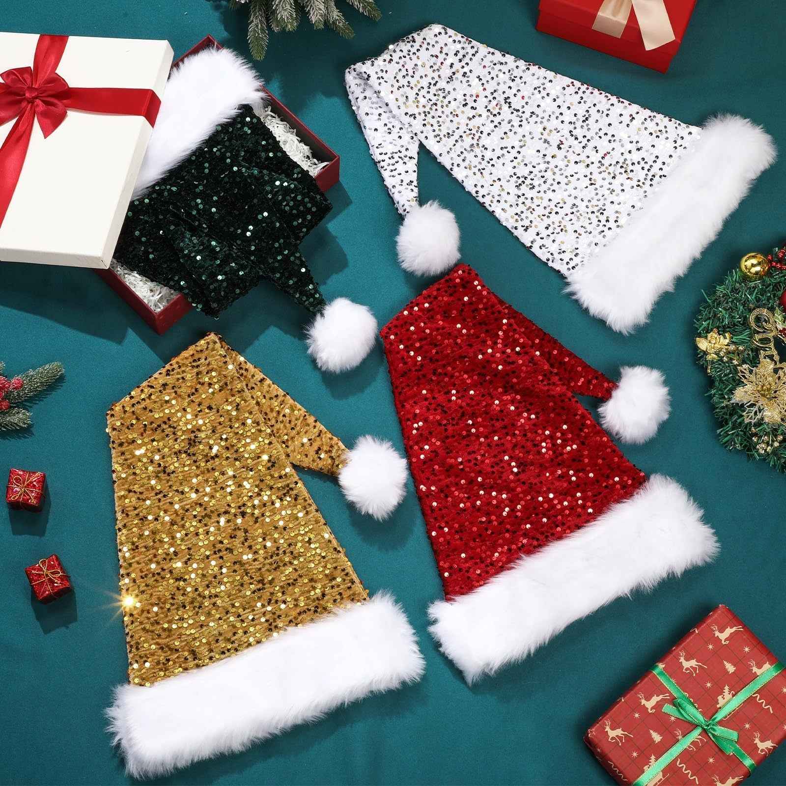 Christmas Sequin Decoration Atmosphere Sequin Cap