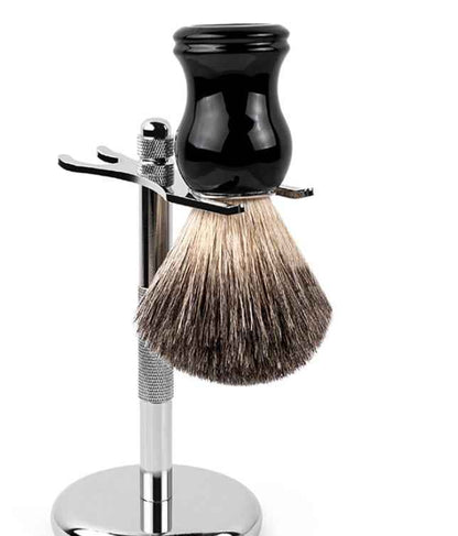 Black men's shaving foam brush