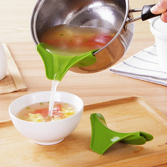 Silicone Soup Funnel Kitchen Gadget for Easy Pouring and Mess-Free Cooking - Mallora Shop