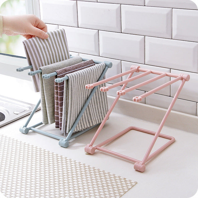 Foldable Dishcloth Shelf Kitchen Accessories Organizer for Efficient Space Saving - Mallora Shop