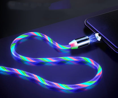 Flowing Light Magnetic Data Line Cable for Effortless Charging