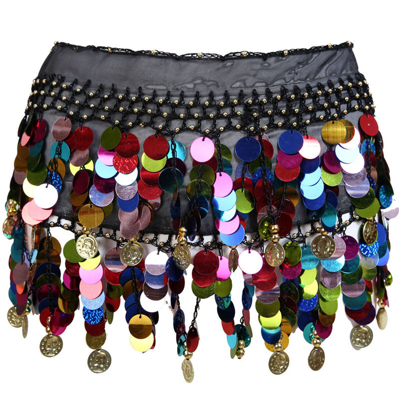 Belly Dancer Sequined Coin Belt