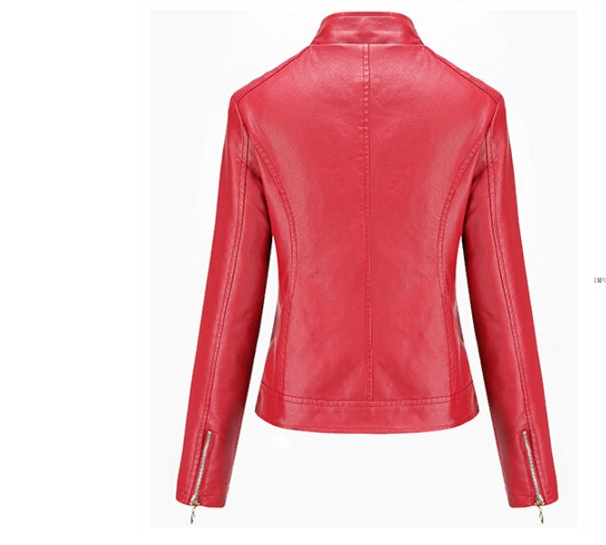 Women's motorcycle leather jacket