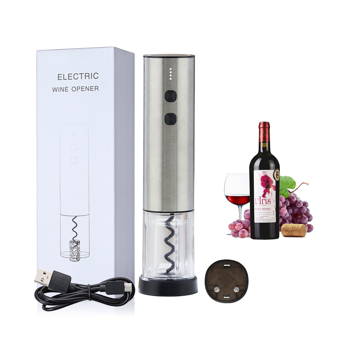 Stainless Steel Electric Wine Bottle Opener