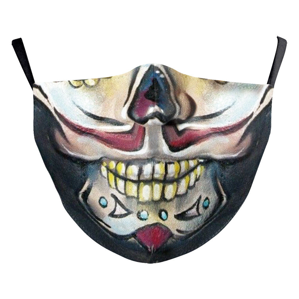 Milk Silk Double-layer Halloween Digital Printing Mask