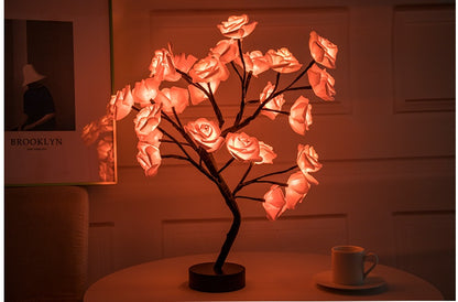 Rose Flower Lamp - USB Battery Operated LED Table Lamp