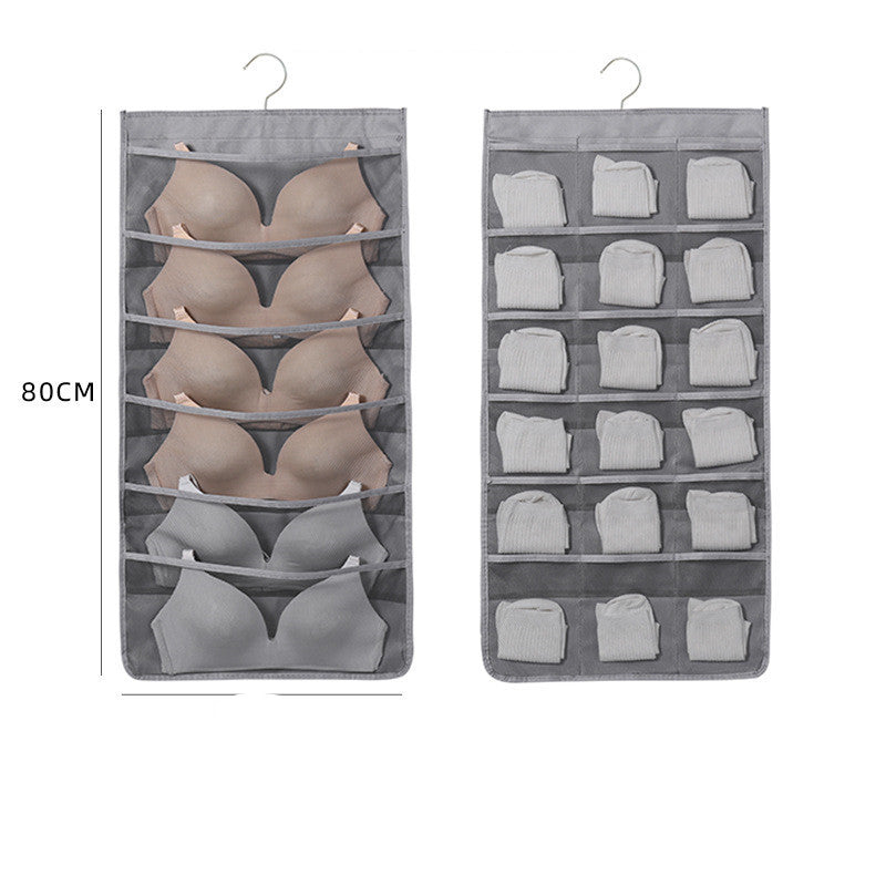 Double-Sided Hanging Bag for Underwear Storage
