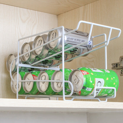 Double-Layer Coke Can Storage Rack for Efficient Beverage Organization