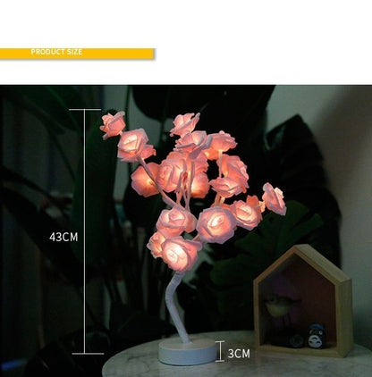 Rose Flower Lamp - USB Battery Operated LED Table Lamp