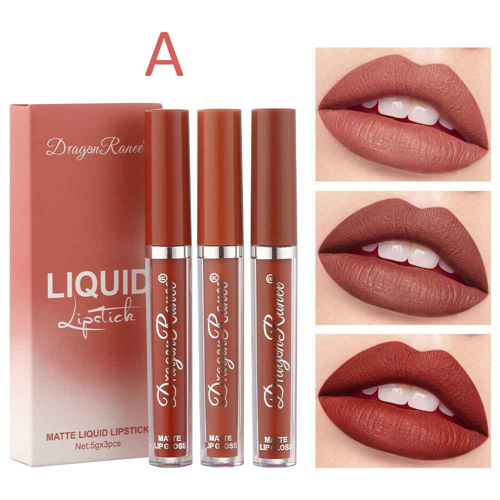 3 PCS Set Lip Lacquer Velvet Matte