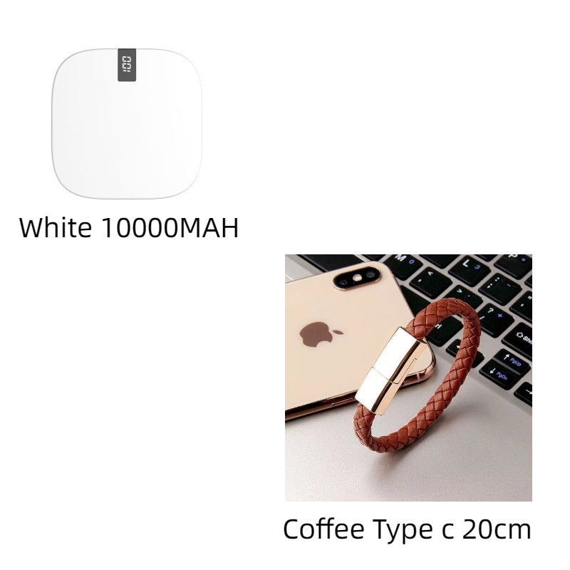 10,000 mAh Mini Power Bank with Fast Input and Digital Display for Maximum Portability