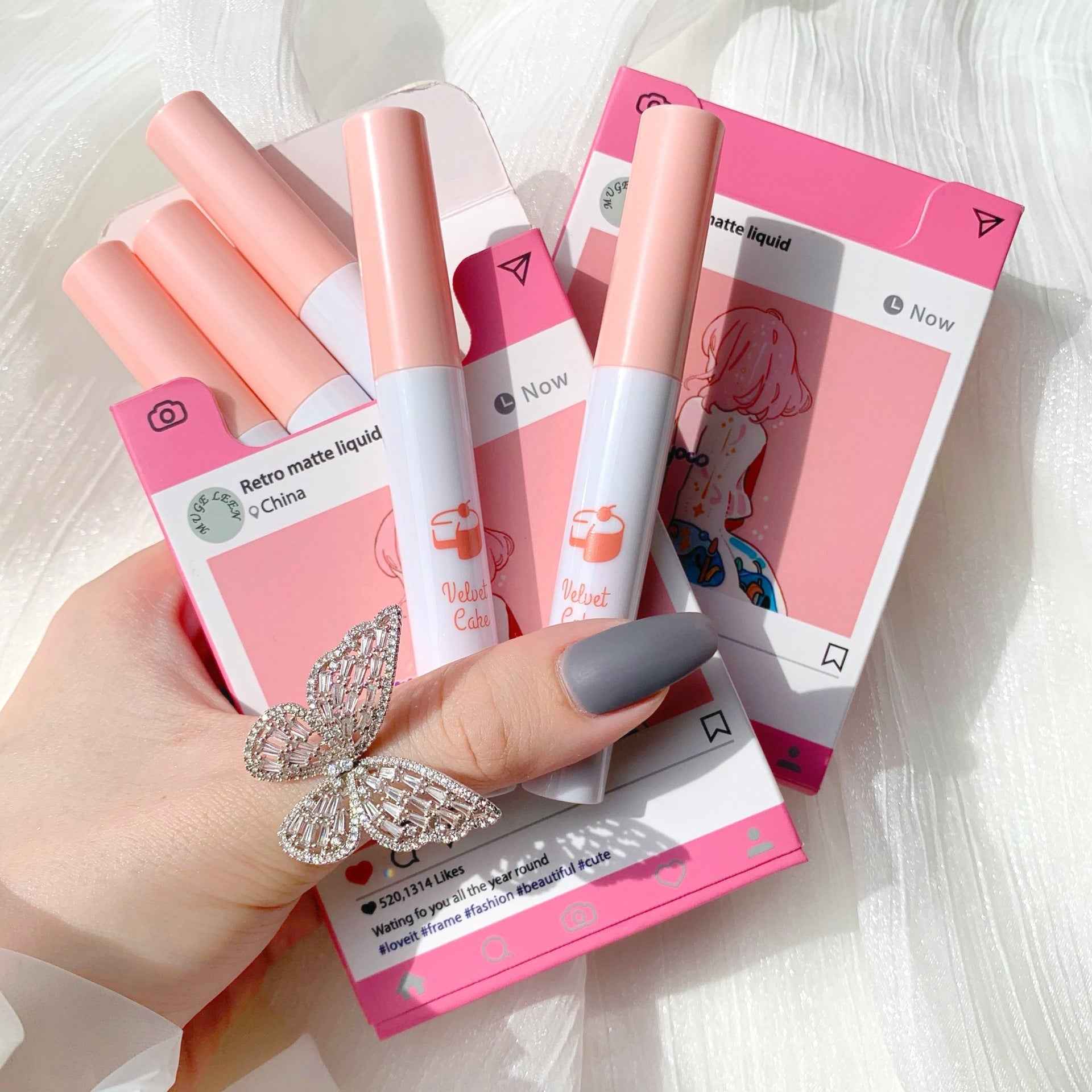 Matte Velvet Matte Lip Glaze 5 PCS Set